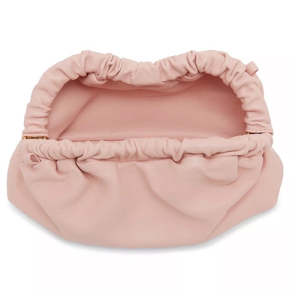Mansur Gavriel Large Cloud Clutch Purse Puff Pink Italy Italian Leather Bag - Picture 4 of 15